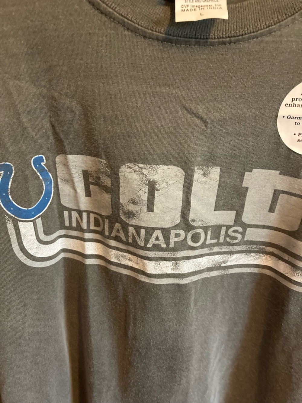 NFL Gray Crewneck Tee with Blue and Red NFL Shield